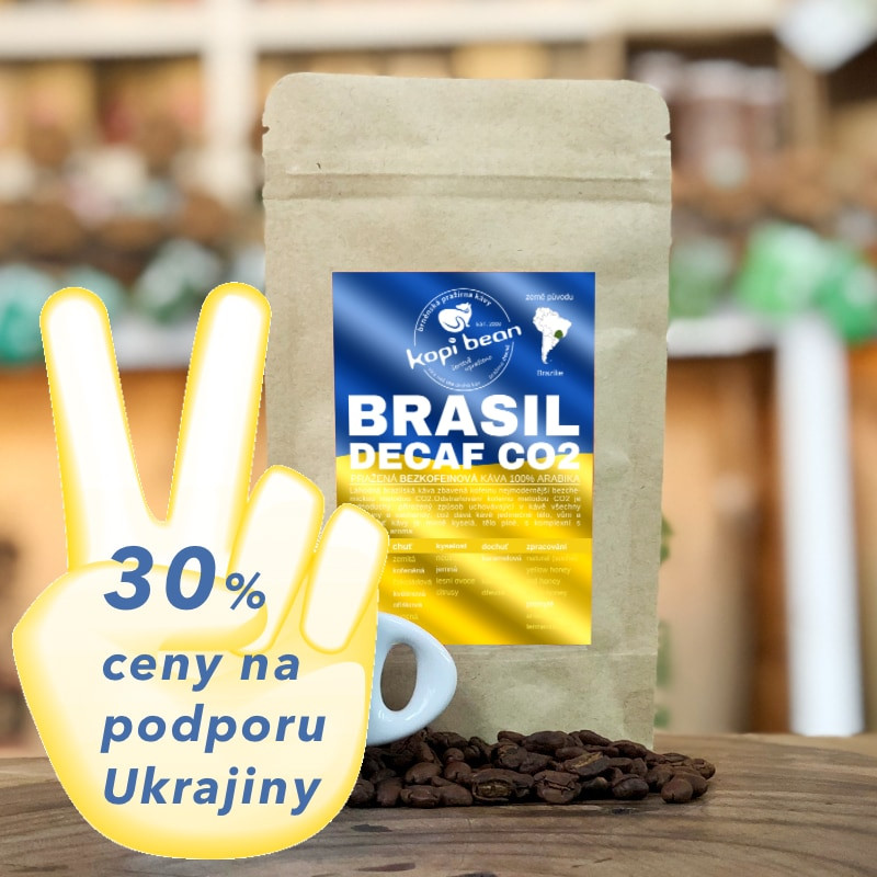 Brasil Decaf CO2 - čerstvě pražená bezkofeinová káva