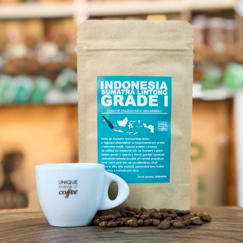 Kopi Indonesia Sumatra Lintong Grade I - čerstvě pražená káva