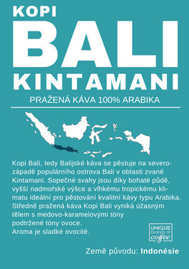 Kopi Bali Kintamani - čerstvě pražená káva