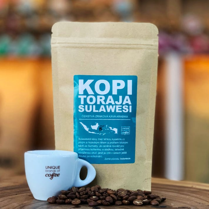 Kopi Toraja Sulawesi - čerstvě pražená káva