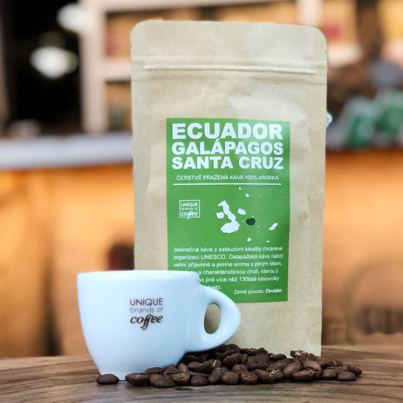 Ecuador Galápagos Santa Cruz - čerstvě pražená káva