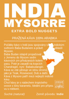 India Mysore Extra Bold Nuggets - čerstvě pražená káva