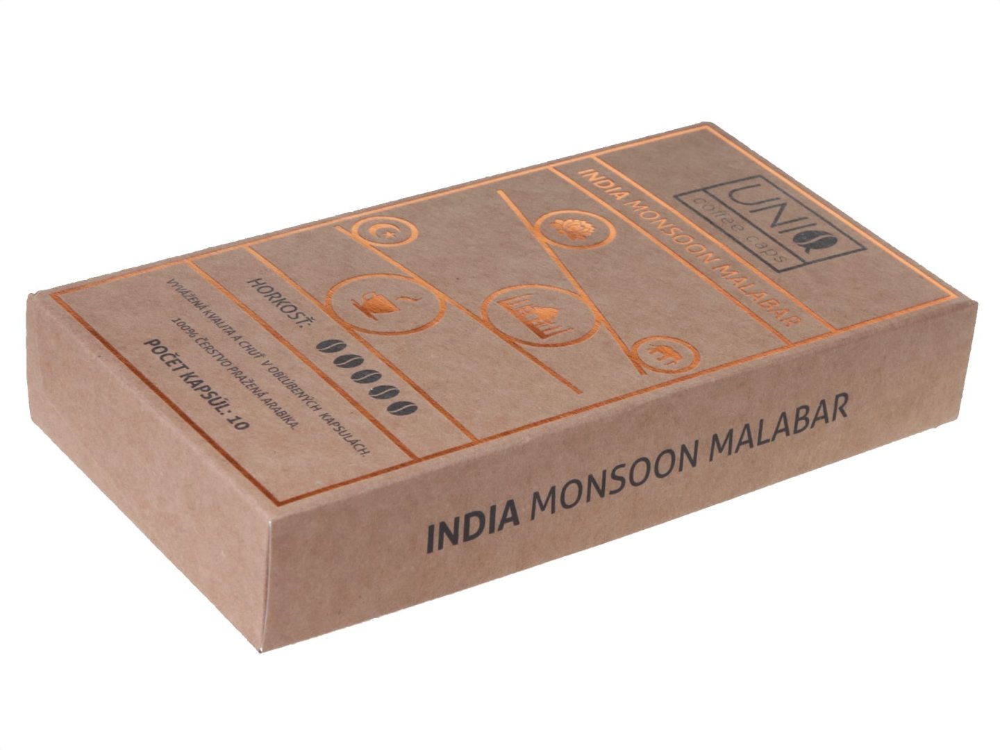UNIQCAPS kapsle pro Nespresso® z čerstvě pražené kávy India Monsoon Malabar AA - 10 ks
