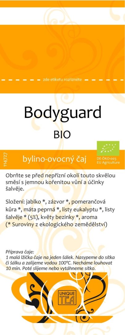 Bodyguard BIO – bylinný čaj aromatizovaný