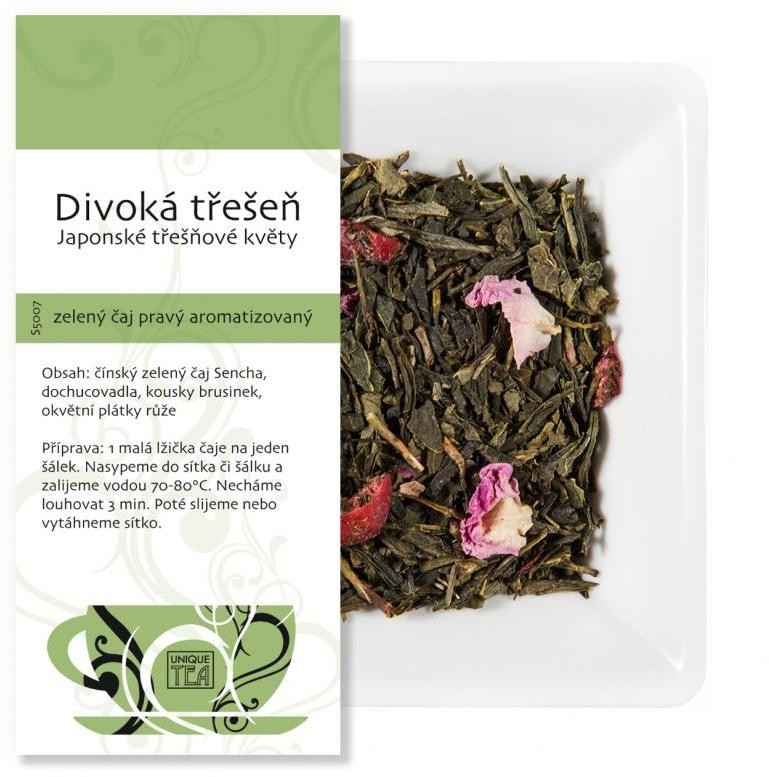 Divoká třešeň – zelený čaj aromatizovaný