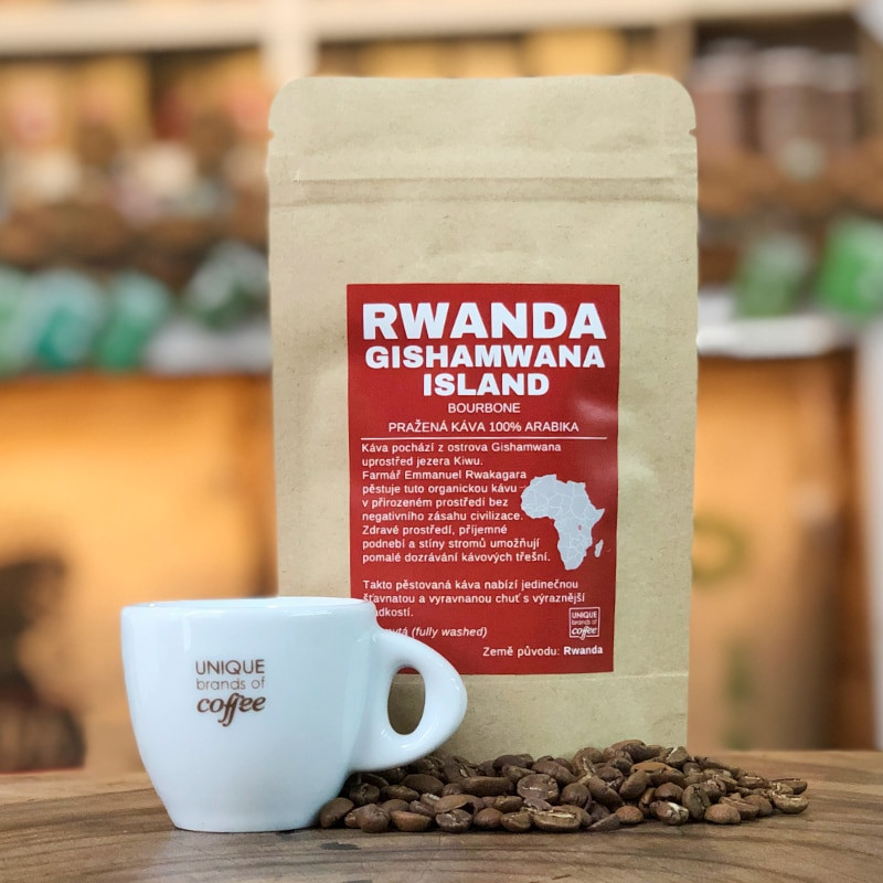 Rwanda Gishamwana Island - čerstvě pražená káva