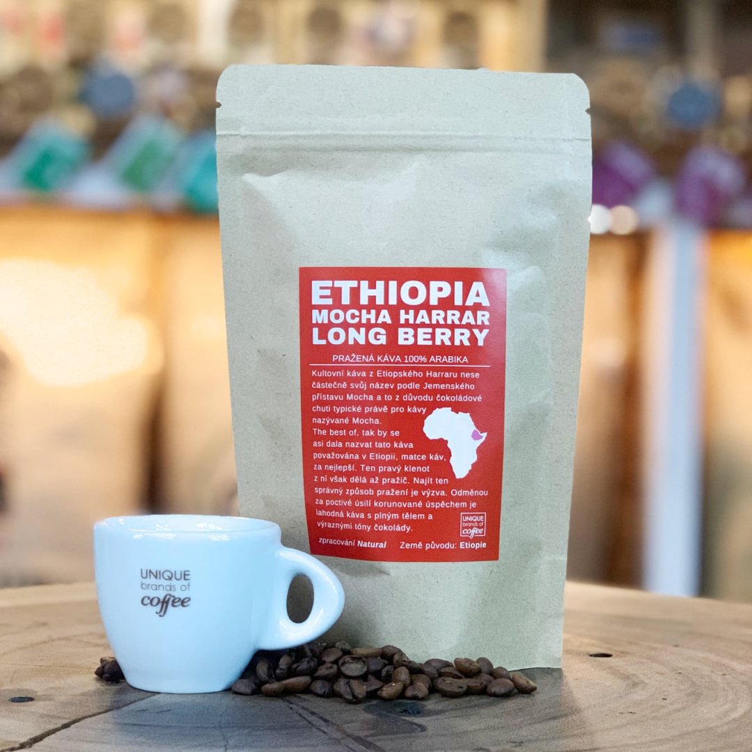 Ethiopia Harar Mocha Long Berry – čerstvě pražená káva