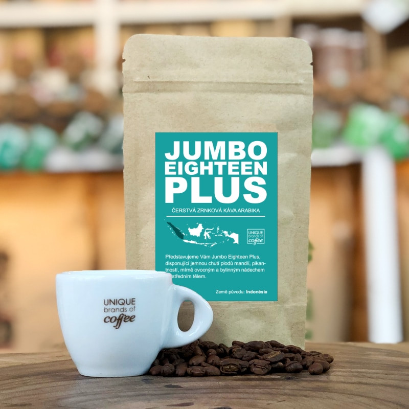 Kopi Jumbo Eighteen Plus - čerstvě pražená káva